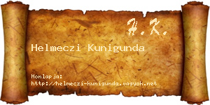 Helmeczi Kunigunda névjegykártya